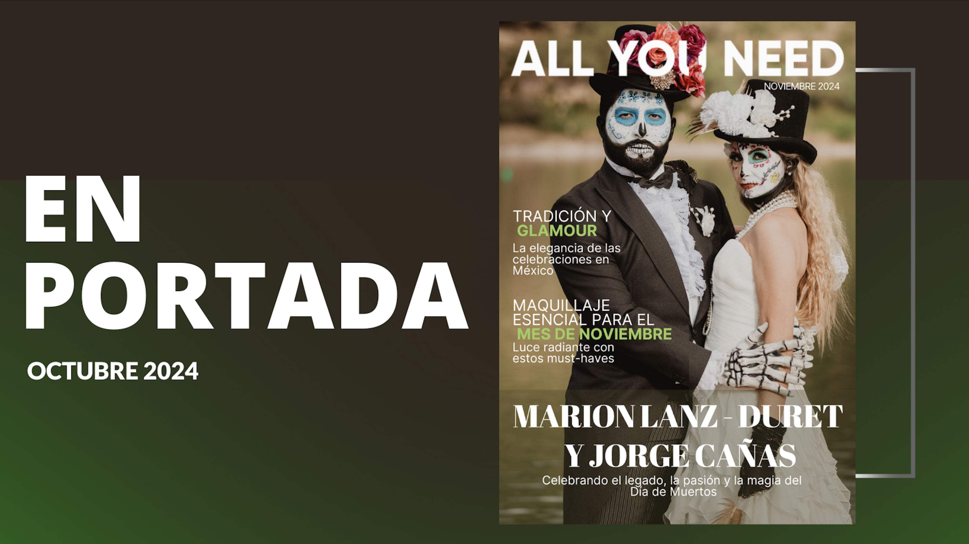 Día de Muertos en Grande: Marion Lanz – Duret y Jorge Cañas en nuestra portada de Noviembre